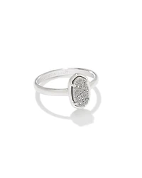 Grayson Silver Band Ring Platinum Drusy