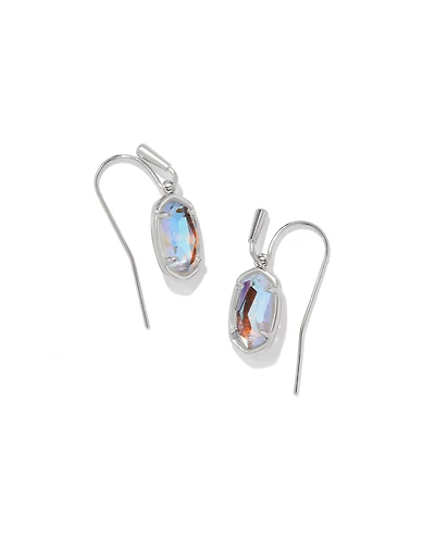 Grayson Silver Drop Earrings in Dichroic Glass