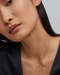 Audrey 14k Yellow Gold Pendant Necklace White Diamond, 0.07ct