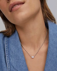 Cailin Silver Pendant Necklace Red Crystal