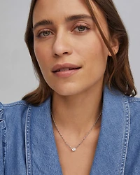 Cailin Silver Pendant Necklace Red Crystal