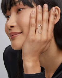 Dani 14k Yellow Gold Open Ring White Diamond
