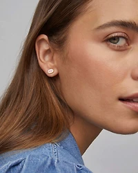 Mini Ellie Gold Stud Earrings Turquoise Magnesite