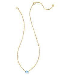 Cailin Gold Pendant Necklace Blue Violet Crystal