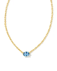 Cailin Gold Pendant Necklace Blue Violet Crystal
