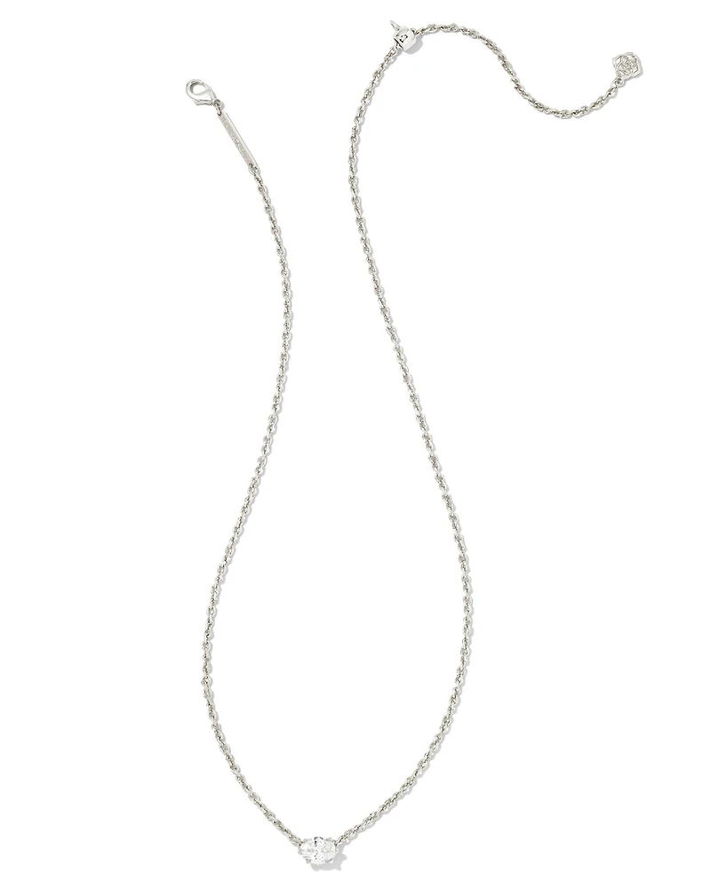 Cailin Silver Pendant Necklace Red Crystal