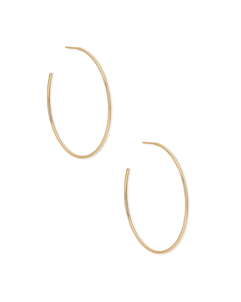 Keeley 50mm Hoop Earrings 18k Gold Vermeil