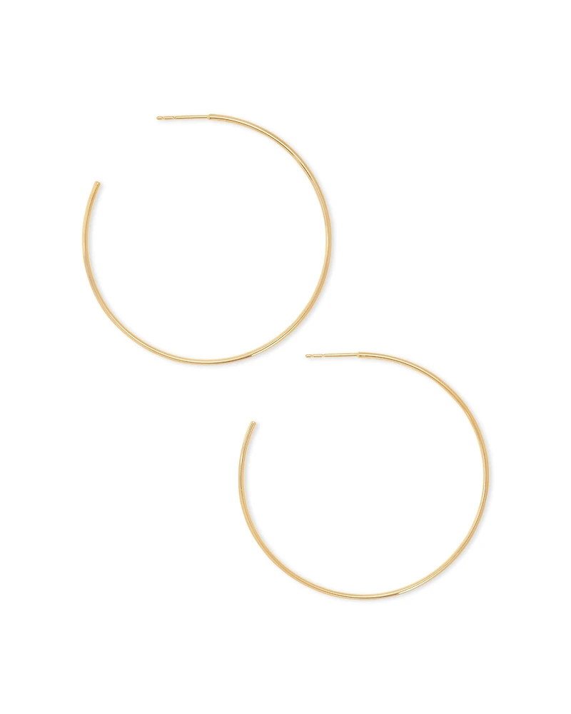 Keeley 50mm Hoop Earrings 18k Gold Vermeil