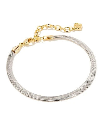 Kassie Reversible Link and Chain Bracelet in Mixed Metal