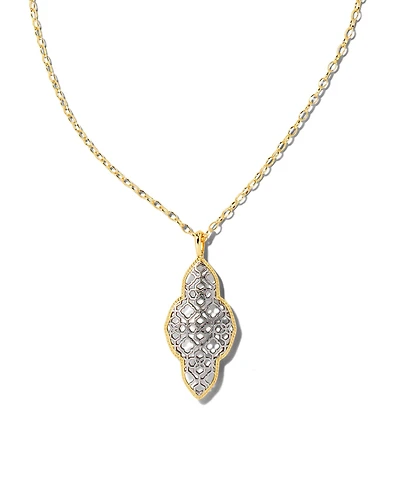 Abbie Long Pendant Necklace in Mixed Metal