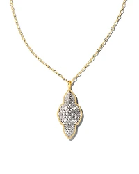 Abbie Long Pendant Necklace in Mixed Metal