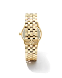 Alex Gold Tone Stainless Steel 35mm Watch Green Malachite