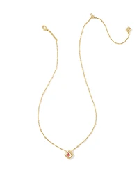 Kacey Gold Short Pendant Necklace in Dichroic Glass
