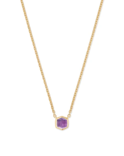 Davie 18k Gold Vermeil Pendant Necklace Rainbow Moonstone