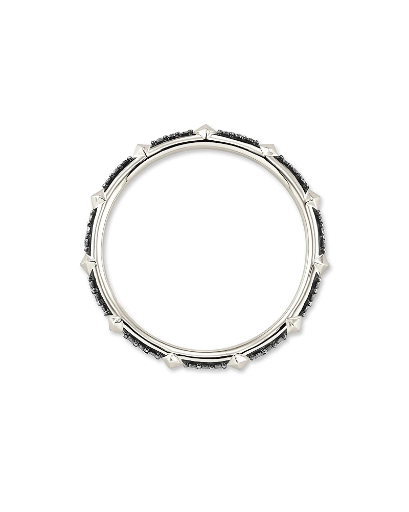 0.15 ct Astrid 14k White Gold Band Ring Black Diamond