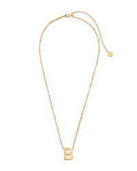 Letter B Pendant Necklace in Gold