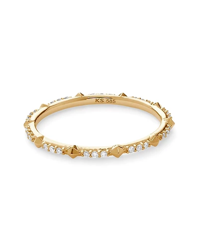 Astrid 14k Yellow Gold Ring White Diamond
