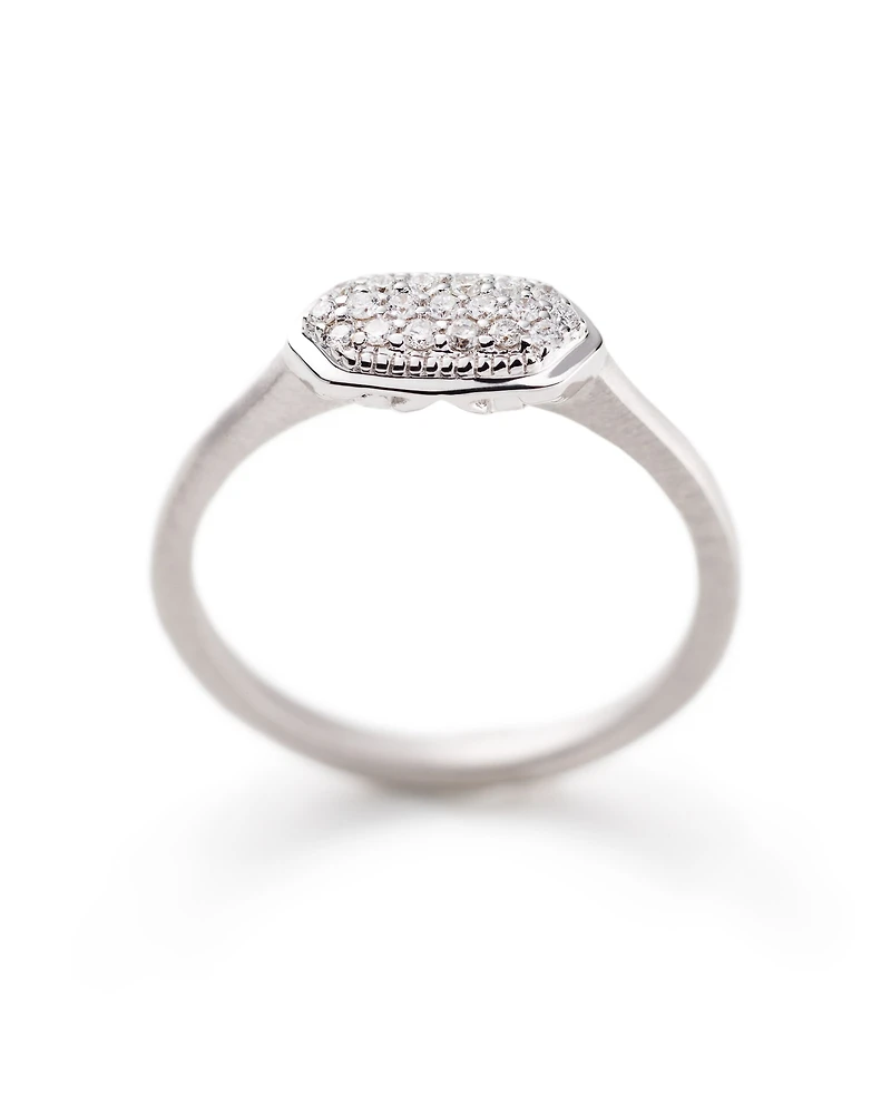 0.14 ct Isa Ring Pave Diamond and 14k Yellow Gold