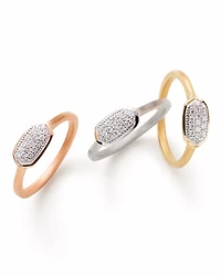 0.14 ct Isa Ring Pave Diamond and 14k Yellow Gold