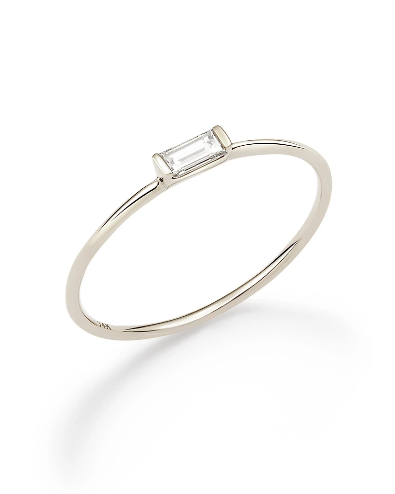 Isabella 14k Yellow Gold Band Ring White Diamond