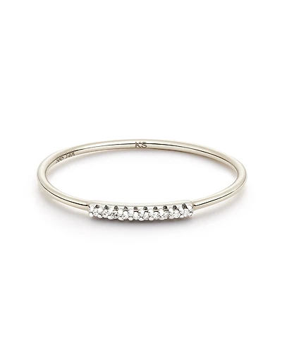 Mila 14k White Gold Band Ring Diamond