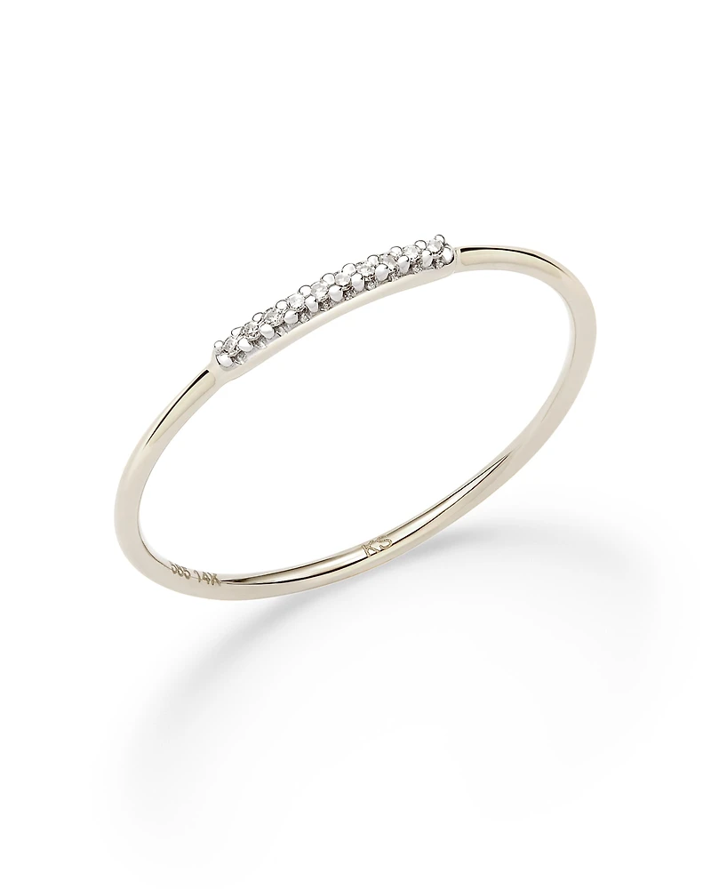 Mila 14k White Gold Band Ring Diamond