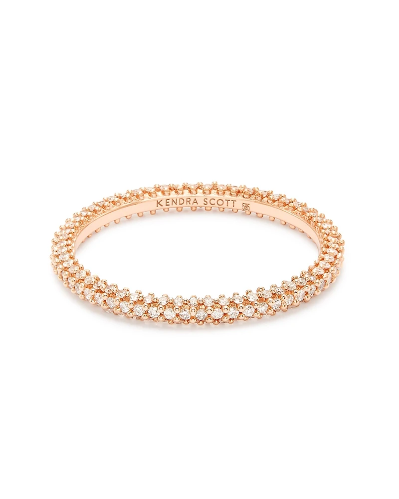 0.5 ct Remi 14k Rose Gold Band Ring White Diamonds