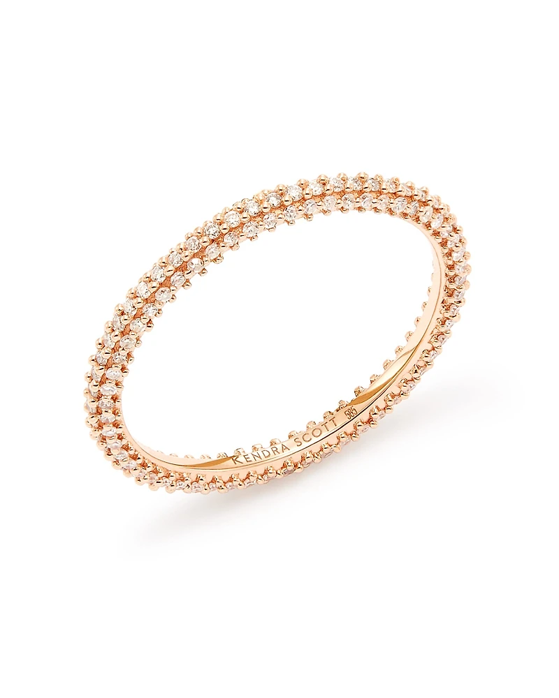 0.5 ct Remi 14k Rose Gold Band Ring White Diamonds