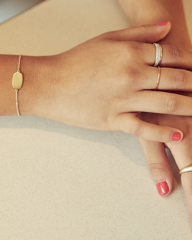 Elaina Delicate Chain Bracelet In 18k Rose Gold Vermeil