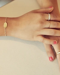 Elaina Delicate Chain Bracelet In 18k Rose Gold Vermeil