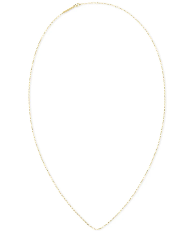 30 Inch Thin Chain Necklace in 18k Gold Vermeil