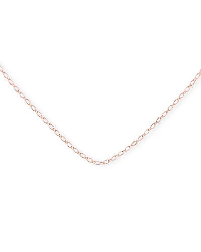 Inch Thin Chain Necklace in 18k Rose Gold Vermeil