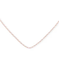 Inch Thin Chain Necklace in 18k Rose Gold Vermeil