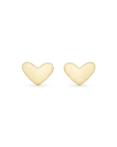 Ari Heart Stud Earrings In 18k Gold Vermeil