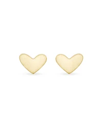 Ari Heart Stud Earrings In 18k Gold Vermeil