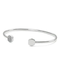 Davis Sterling Silver Cuff Bracelet in White Diamond