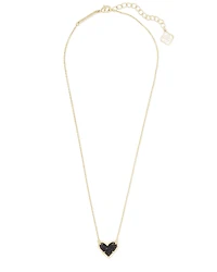 Ari Heart Gold Pendant Necklace Red Illusion