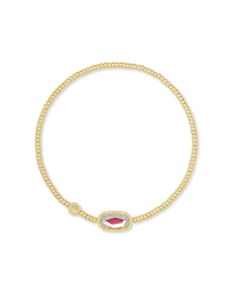 Grayson Gold Stretch Bracelet Light Blue Magnesite