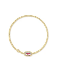 Grayson Gold Stretch Bracelet Light Blue Magnesite