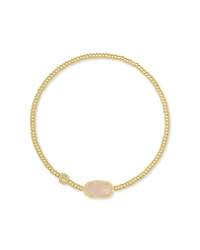 Grayson Gold Stretch Bracelet Light Blue Magnesite