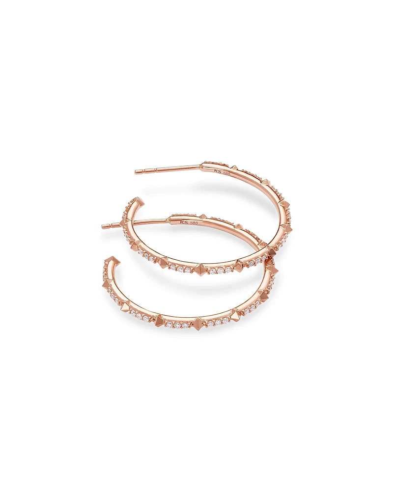 0.3 ct Cybil 14k Rose Gold Earrings in White Diamond