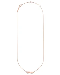 Silas 14k Rose Gold Necklace in White Diamond