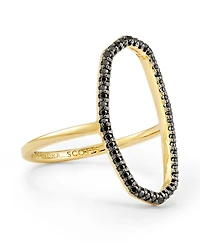 0.16 ct Dani 14k Yellow Gold Open Ring Black Diamond