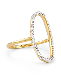 Dani 14k Yellow Gold Open Ring White Diamond