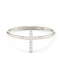 Cross 14k White Gold Band Ring Diamond