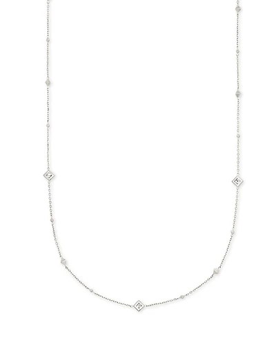 Michelle 14k White Gold Strand Necklace Diamond