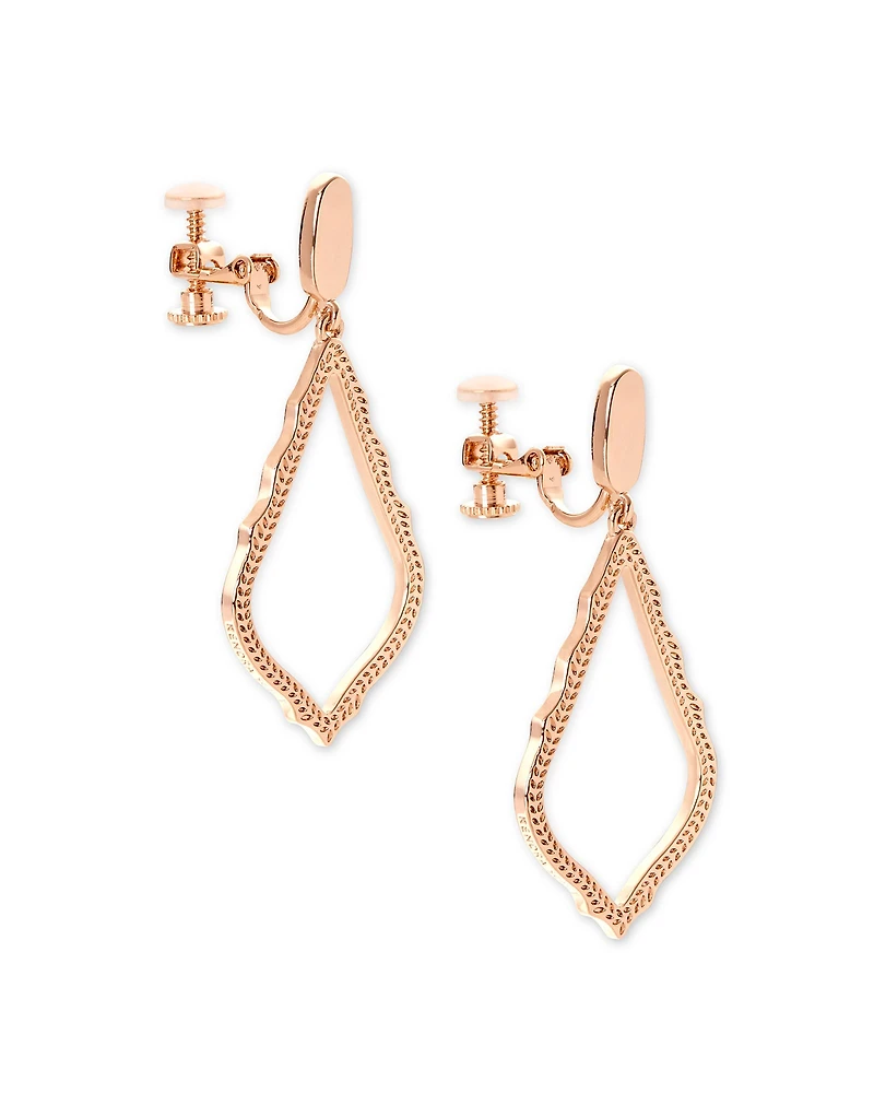 Sophia Clip-On Drop Earrings Silver