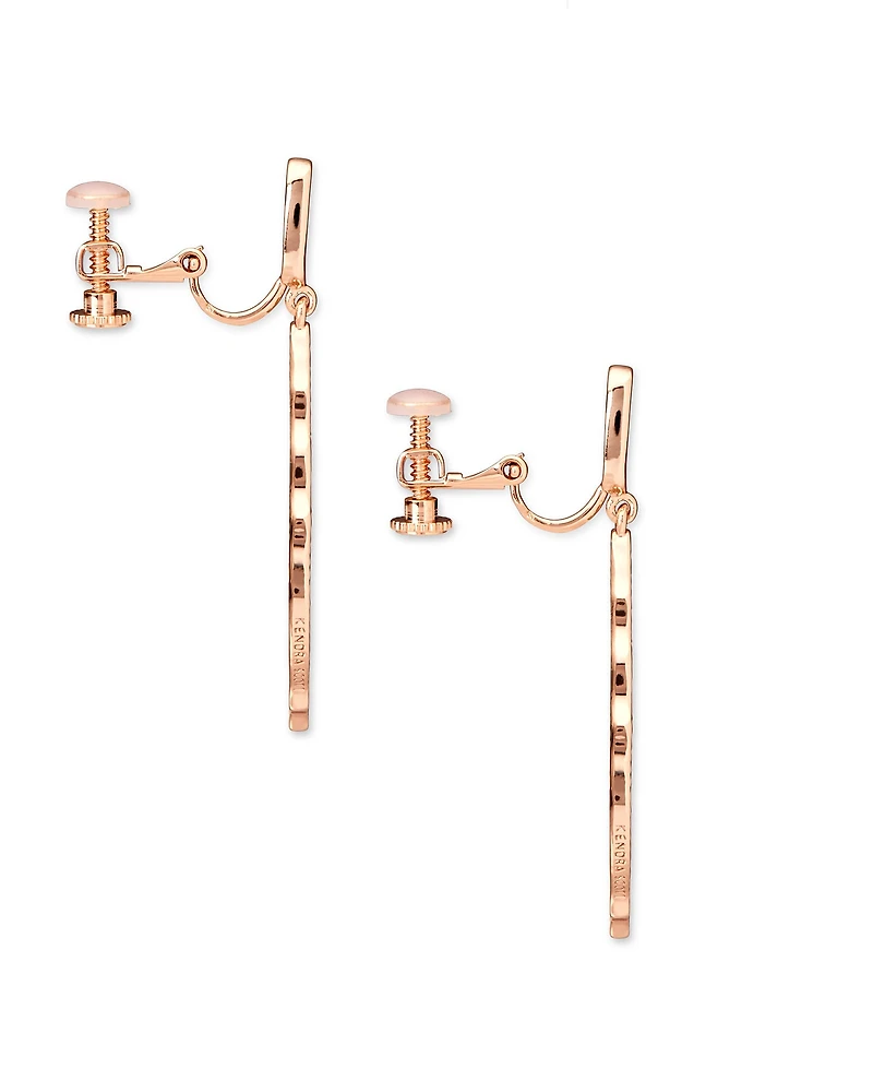 Sophia Clip-On Drop Earrings Silver
