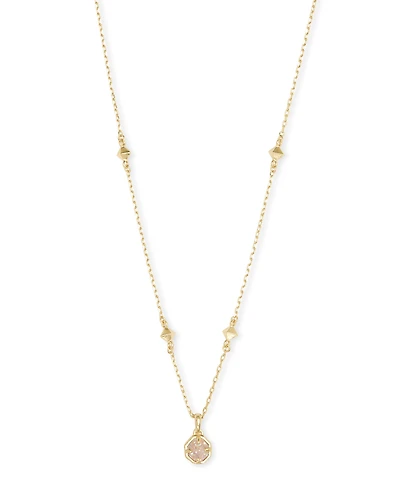 Nola Gold Pendant Necklace in Iridescent Drusy