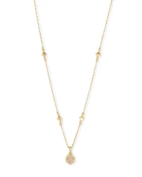 Nola Gold Pendant Necklace in Iridescent Drusy
